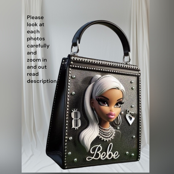 Bebe Clear Cosmetic Travel Bag Silver Logo - Picture 9 of 9